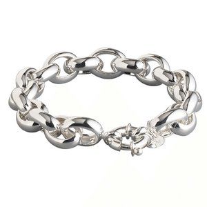 Sterling Silver Rolo Link Bracelet 13mm